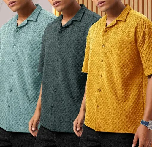 New Primium Stylish Shirts or Men (Pack Of 3)