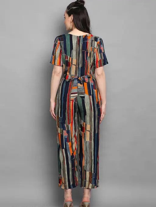 Multicolor Foil Printed Jumpsuit